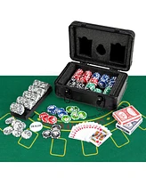 Texas Hold'em Poker Chip Set with 300 Pieces Chips Complete Set for Home or Casino-Style Games