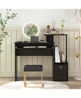 Home Office Computer Desk Space-saving Study Writing with Keyboard Tray