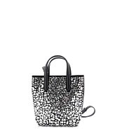 Pre-Owned Salvatore Ferragamo Travel Mosaic Tote Crystal Embellished Suede