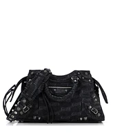 Pre-Owned Balenciaga Medium Neo Cagole City Bag Bb Denim