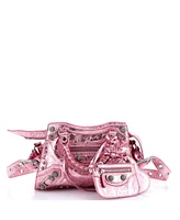 Pre-Owned Balenciaga Xs Neo Cagole City Bag Leather with Crystals
