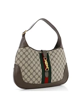 Pre-Owned Balenciaga Medium x Gucci The Hacker Project Jackie 1961 Hobo Bb Coated Canvas