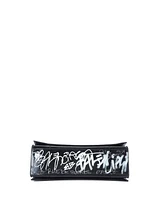 Pre-Owned Balenciaga Medium Graffiti Crush Chain Flap Bag Leather