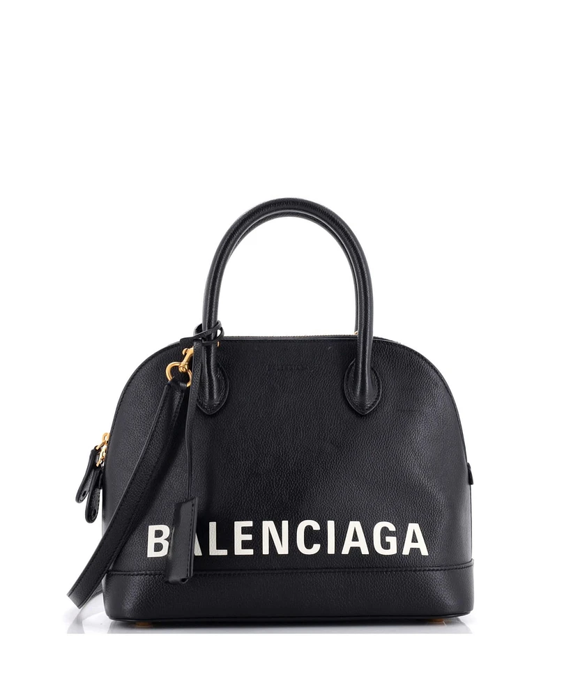 Pre-Owned Balenciaga Small Logo Ville Bag Leather