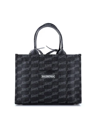 Pre-Owned Balenciaga Small Hardware Tote Bb Monogram Coated Canvas