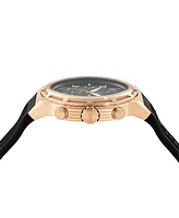 Ferragamo Men's Swiss Chronograph Sport Black Silicone Strap Watch 44mm