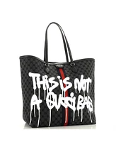 Pre-Owned Balenciaga Large x Gucci The Hacker Project Tote Graffiti Bb Canvas