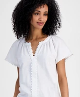 Tommy Hilfiger Women's Bubble-Trim Top