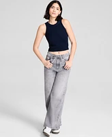And Now This Women's Cotton Cropped Sweater Tank Top, Regular & Petites, Exclusively at Macy's