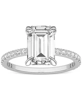 Charles & Colvard Moissanite Classic Basket Solitaire Engagement Ring (3 ct. t.w.) in 14k White Gold