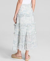 And Now This Women's Floral Tiered Pull-On Maxi Skirt, Exclusively at Macy's
