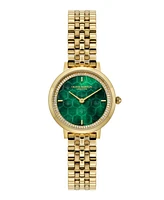 Olivia Burton Women's Honeycomb Ultra Slim Gold Tone Bracelet Watch, 28mm