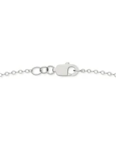 Charles & Colvard Moissanite Linked Hearts Pendant Necklace (3/8 ct. t.w.) in Sterling Silver, 18"