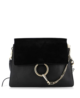 Pre-Owned Chloe Medium Faye Shoulder Bag Leather