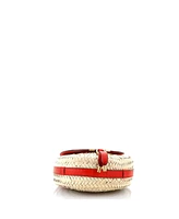 Pre-Owned Chloe Small Marcie Basket Crossbody Bag Raffia and Leather