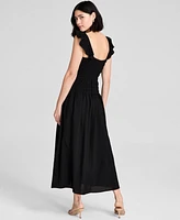 And Now This Women's Flutter-Sleeve Smocked Midi Dress, Exclusively at Macy's