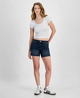 Celebrity Pink Juniors' Mid-Rise Basic Shorts