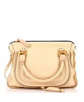 Pre-Owned Chloe Large Marcie Braided Satchel Leather