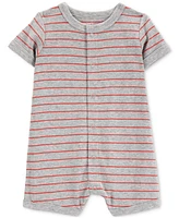 Carter's Baby Boys Crab Striped Short-Sleeve Romper