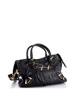 Pre-Owned Balenciaga Small City Classic Studs Bag Spiked Leather