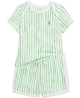 Polo Ralph Lauren Baby Boys Striped Jersey Tee & Short Set