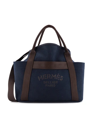 Pre-Owned Hermes Sac De Pansage Groom Handbag Canvas