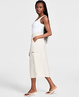 Bar Iii Women's Cargo Midi Skirt, Exclusively at Macy's