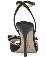Jessica Simpson Women's Nolira Two-Piece Rhinestone Bow Dress Sandals