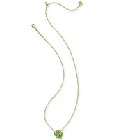 Kendra Scott 14k Gold-Plated Magnesite Clover Adjustable 17-1/2" Pendant Necklace
