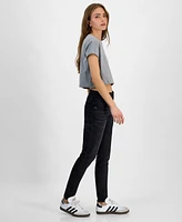 Tinseltown Juniors' High-Rise Double-Waistband Skinny Jeans