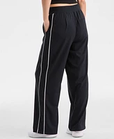 Ideology Women's Woven Elastic Waist Piped Pants, Exclusively at Macy's