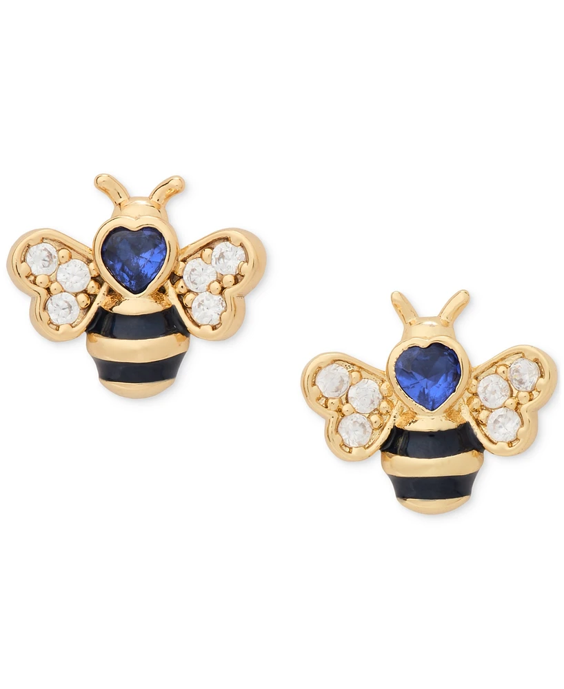 Kate Spade New York Gold-Tone Cubic Zirconia Bee Stud Earrings