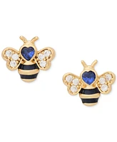 Kate Spade New York Gold-Tone Cubic Zirconia Bee Stud Earrings