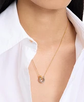 Kate Spade New York Set Stone Interlink Pendant Necklace, 16" + 3" extender