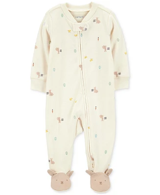 Carter's Baby Bunny Cotton Sleep & Play 1-Piece Footed Coverall