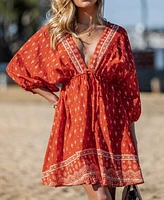 Women's Boho Heat Paisley Mini Beach Dress