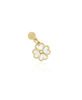 The Lovery Mother of Pearl Four Leaf Clover Charm 14K Gold