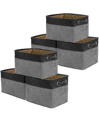 Sorbus 6 Pack 15 inch Collapsible Storage Bins with Handles