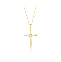 Sterling Silver, Cz Cross Pendant