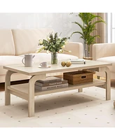 Accent Rectangular Coffee Table for Living Room