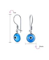 Bling Jewelry Spiritual Protection Nazar Evil Eye Dangle Earrings Sterling Silver Hooks