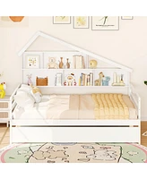 House-Shaped Full Size Daybed with Trundle