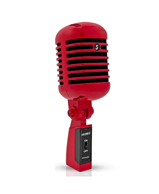 5 Core Vintage Microphone Classic Dynamic Professional Xlr Studio Retro Style Mic Red