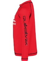 Quiksilver Little and Toddler Boys Long Sleeve Rashguard Striped Boardshorts, 2 Piece Set