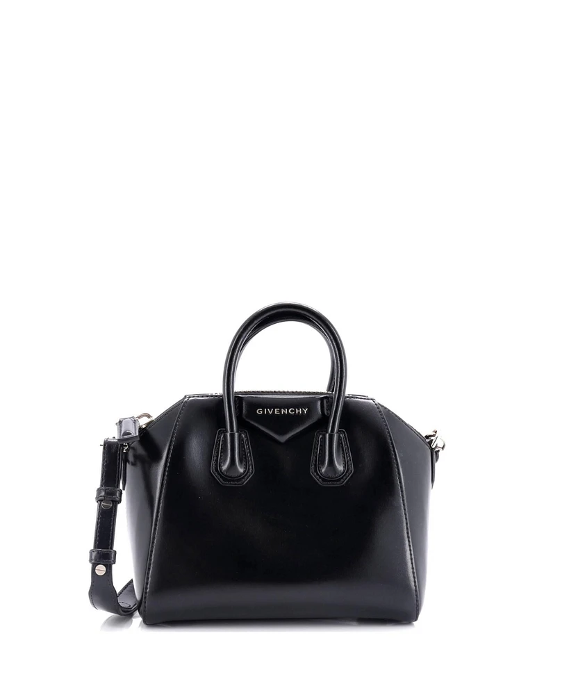 Pre-Owned Givenchy Mini Antigona Bag Glazed Leather