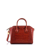 Pre-Owned Givenchy Small Antigona Bag Embossed Leather