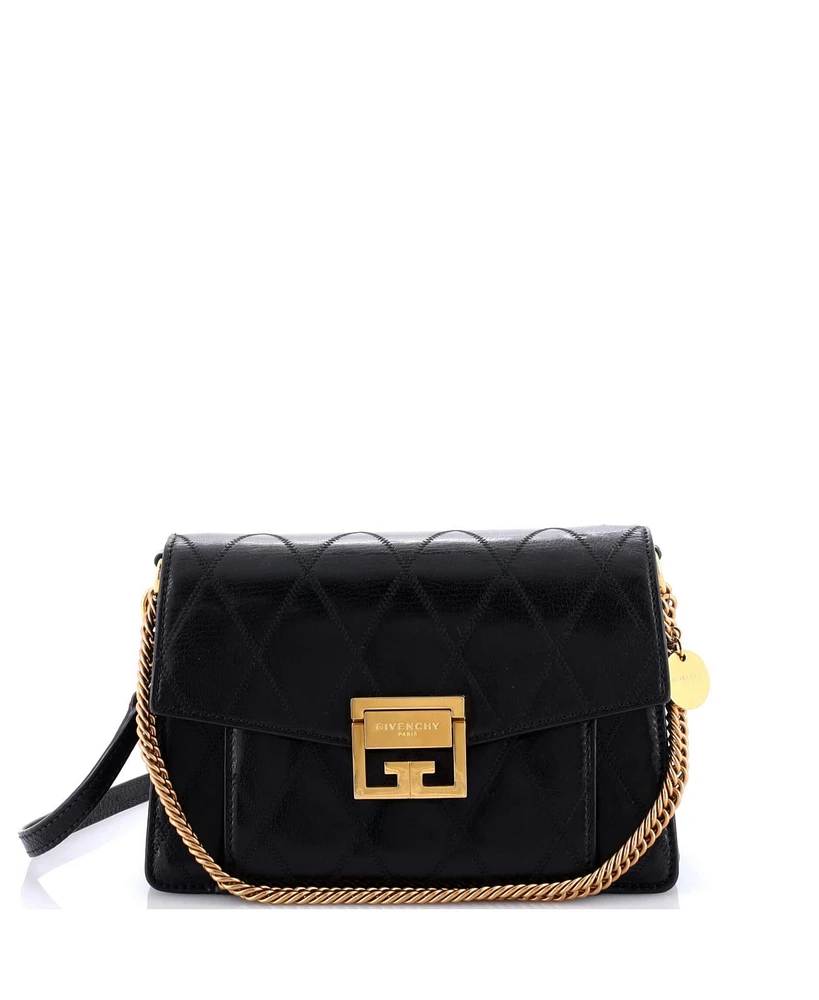 Pre-Owned Givenchy Small GV3 Flap Bag Quilted Leather