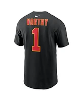 Nike Men's Xavier Worthy Black Kansas City Chiefs Super Bowl Lix Name Number T-Shirt