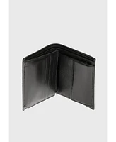 Furniq Uk Men's Genuine Leather Weave Pattern Trifold Wallet