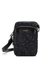 Pre-Owned Versace Small Athena Crossbody Bag Barocco Jacquard with Leather